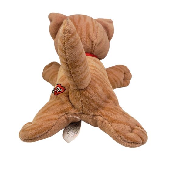 Vintage 1980s Pound Purries Small Orange Stripe Tabby Kitty Cat Plush Kitten 7" - Picture 7 of 11